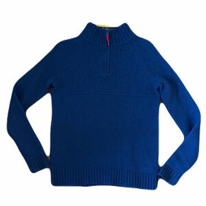 Boden Royal Blue Boys Turtleneck Wool Blend Sweater Size 13-14 years